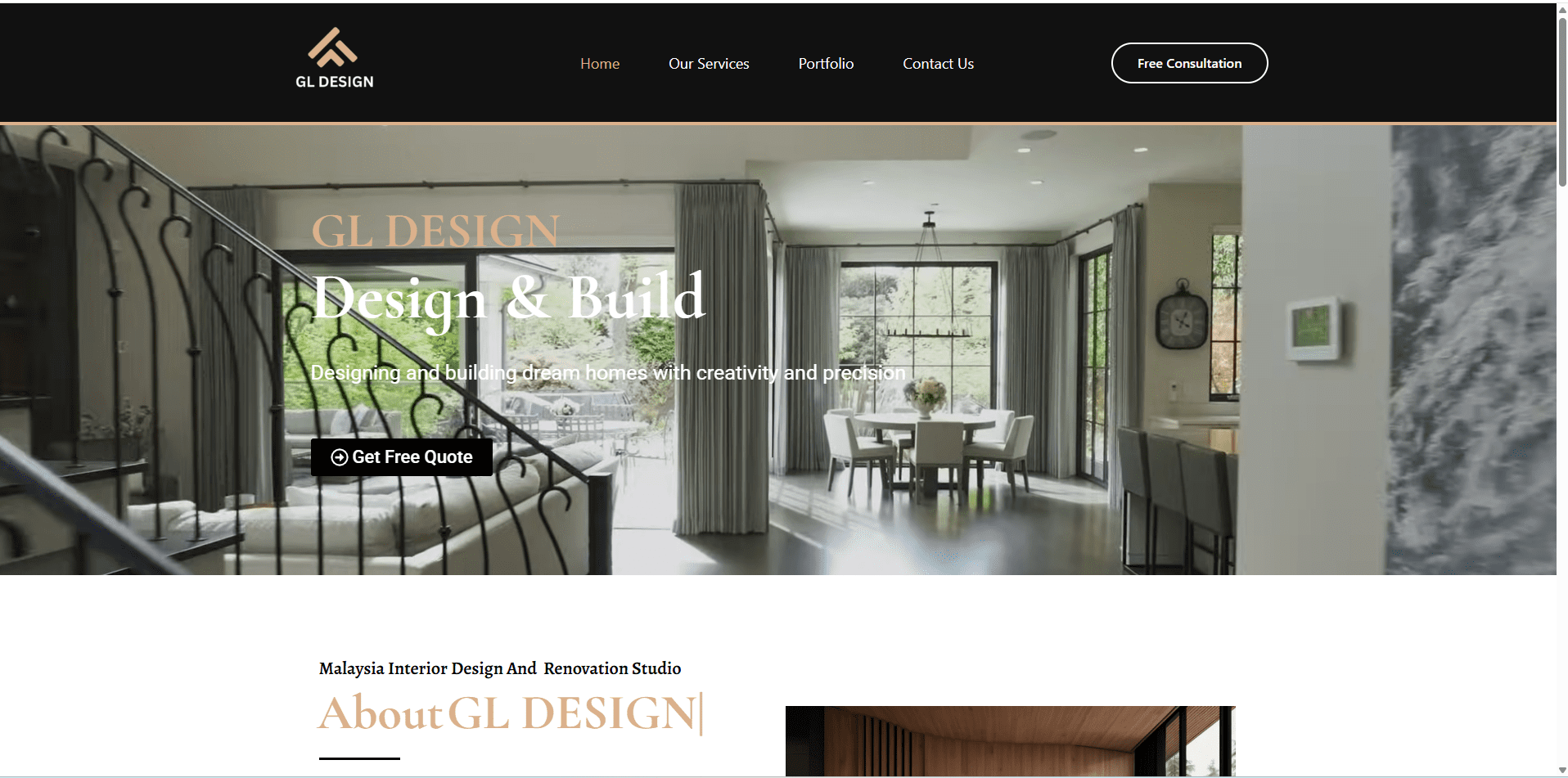 Basic 5 Pages Website - Interior Design